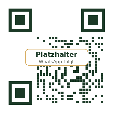 Platzhalter QR-Code für den späteren KurzAus WhatsApp-Kanal